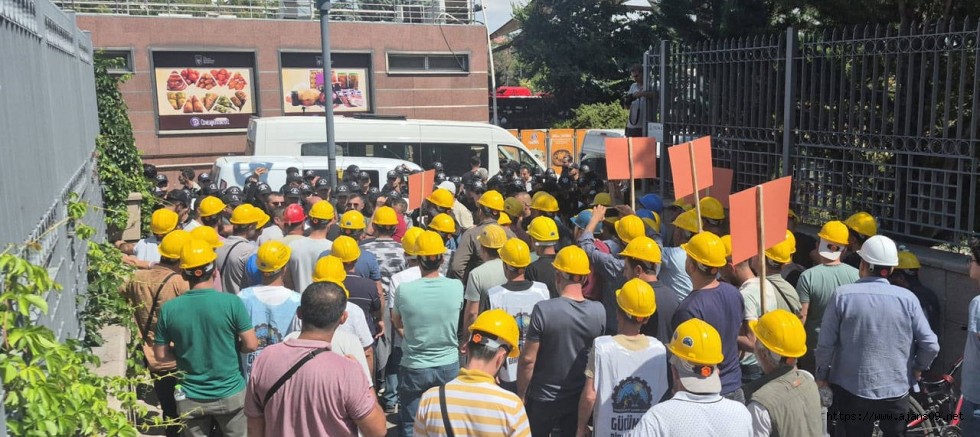 Hak Arayan Elazığ Maden işçileri gözaltına alındı