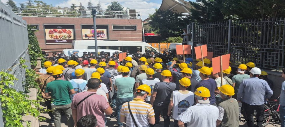 Hak Arayan Elazığ Maden işçileri gözaltına alındı