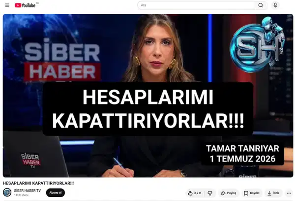Mahkeme Tamar Tanrıyar’a ait YouTube kanalının erişime engellen