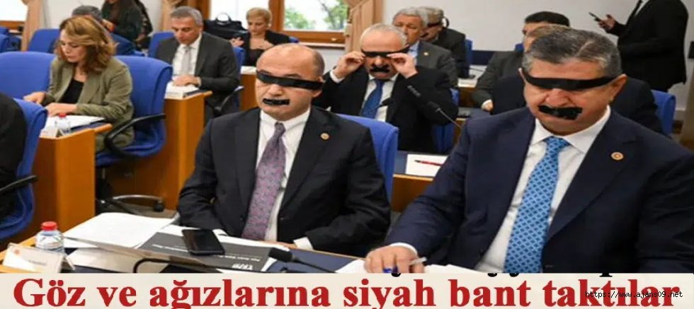 TBMM’de Halk TV’ye kayyum protestosu: Göz ve ağızlarına siyah bant taktılar