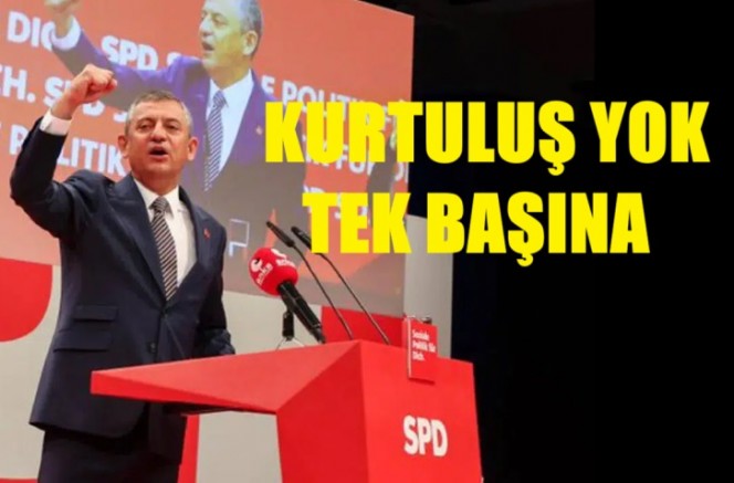 Özgür Özel Berlin’de SPD Kongresi’nde konuştu