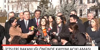 6 siyasi partiden İçişleri Bakanlığı önünde kayyım protestosu