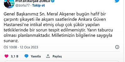 Akşener Hastaneye Kaldırıldı. İYİ Parti