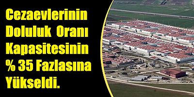 CEZAEVLERİ YÜZDE YÜZ OTUZBEŞ DOLDU