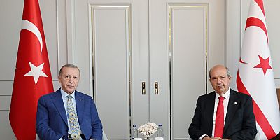 Cumhurbaşkanı Erdoğan, KKTC Cumhurbaşkanı Tatar ile görüştü