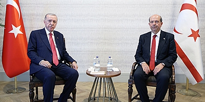 Cumhurbaşkanı Erdoğan, KKTC Cumhurbaşkanı Tatar ile görüştü