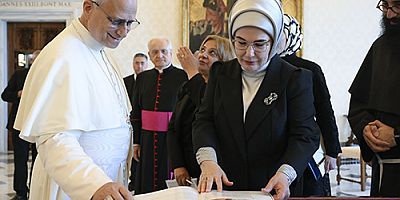 Emine Erdoğan, Papa 14. Leo ile görüştü