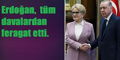 Erdoğan, Meral Akşener'e yönelik açtığı tüm davaları geri çekti