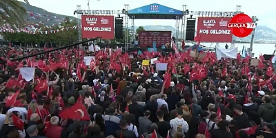 İmamoğlu'nun Alanya mitinginde alanlarda yer kalmadı