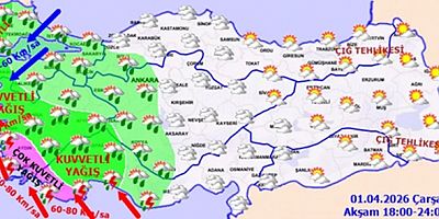 METEOROLOJİ 24 SAAT VURACAK KUVVETLİ SAĞANAK VE FIRTINAYI AÇIKLADI