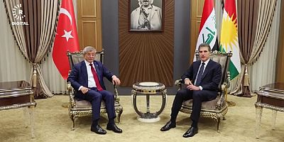 Neçirvan Barzani ile Davutoğlu bir araya geldi