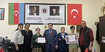 TDV Bakü Türk Lisesinden Türkiye’ye anlamlı deprem bağışı