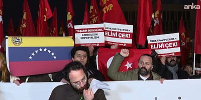 TKP'den ABD Büyükelçiliği önünde Venezuela protestosu