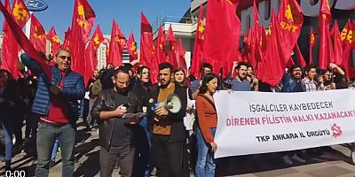TKP'den İsrail Büyükelçiliği önünde Filistin eylemi