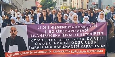 Van'da Terörist Başı 'Öcalan'a özgürlük' yürüyüşü
