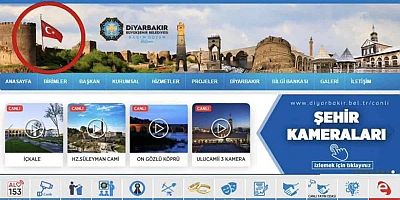 Web sitesindeki Türk bayrağını kaldıran Diyarbakır Büyükşehir Belediyesi geri adım attı