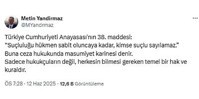Yargıtay üyesi anayasal ilkeye vurgu yaptı