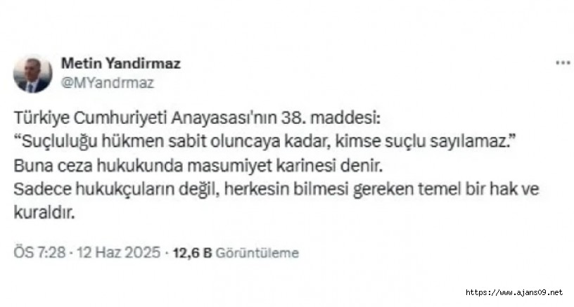 Yargıtay üyesi anayasal ilkeye vurgu yaptı