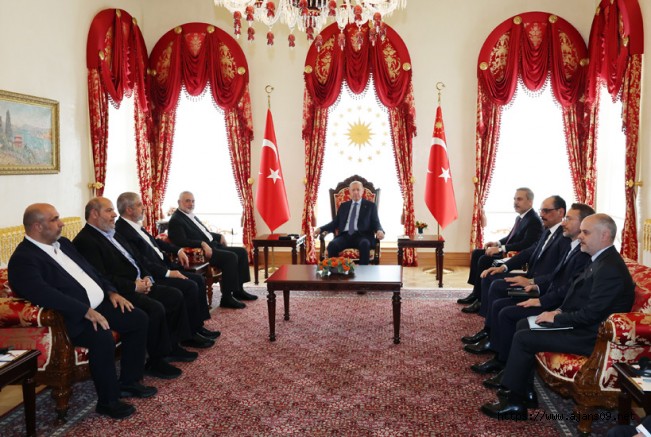 Cumhurbaşkanı Erdoğan, Hamas Siyasi Büro Başkanı İsmail Heniyye’yi kabul etti