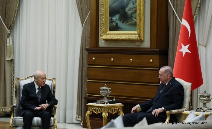 Erdoğan ile Bahçeli, Külliye'de bir araya geldi