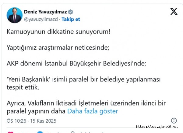 İBB'DE 'YENİ BAŞKANLIK' ADINDA PARALEL YAPILANMA