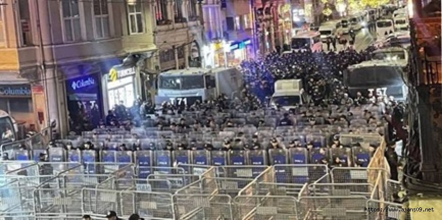 Kadınlara Taksim İçin Polisten Barşkattan Set  Çekildi...