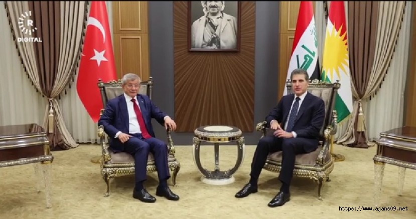 Neçirvan Barzani ile Davutoğlu bir araya geldi