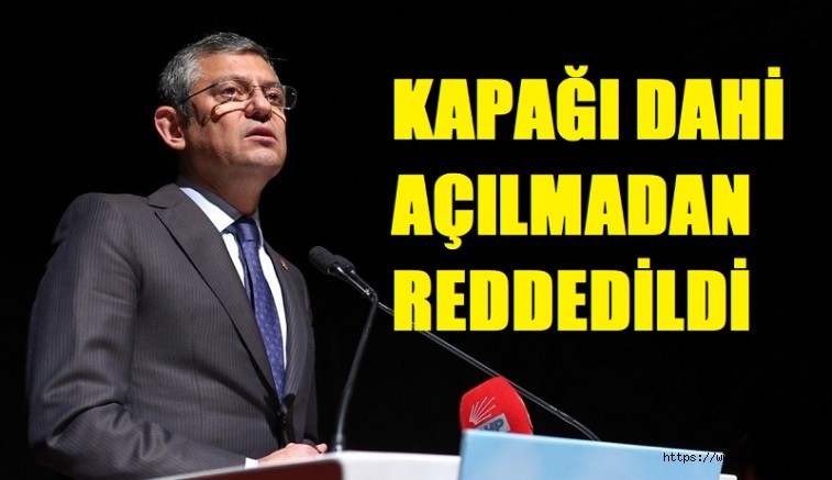 Özel'den YSK'nın 'Hatay' kararına tepki: 'Talebimiz kapağı bile açılmadan reddedildi'